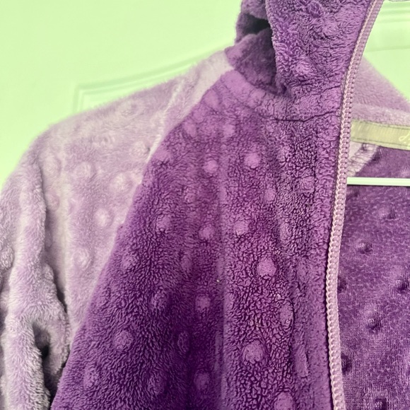 Purple Minky(Bubble) Zip Up Sweater - Picture 3 of 7